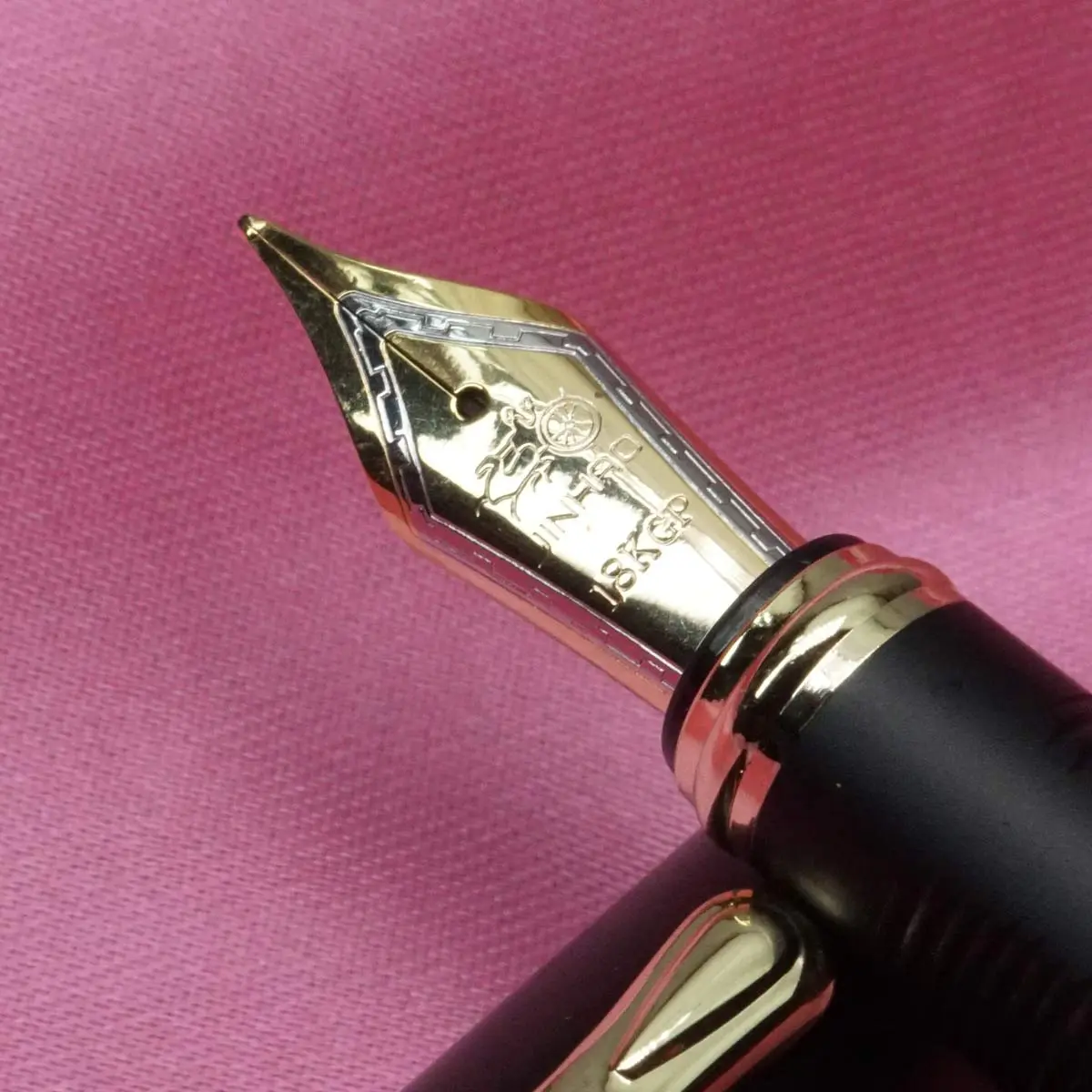 Jinhao X450 Mat Black Color Body With Gold Trim No 35 Broad Nib