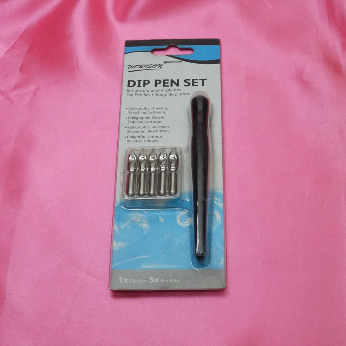 Worison Dip Pen Set With Black Holder And 5 Different Nib Set SKU
