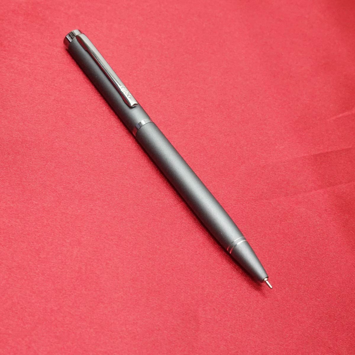 Cello Signature Indulge Grey Color Body With Fine Tip Twist Ball Pen SKU 21372
