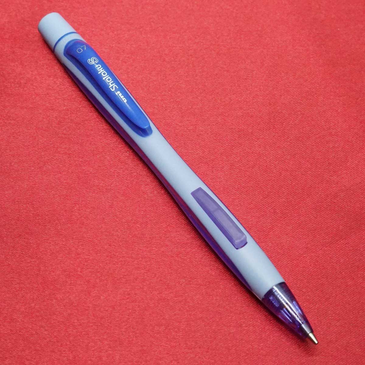 Uniball Shalaku Blue Color Body With 0.7mm Tip Front Click Type Led Pencil SKU 21374