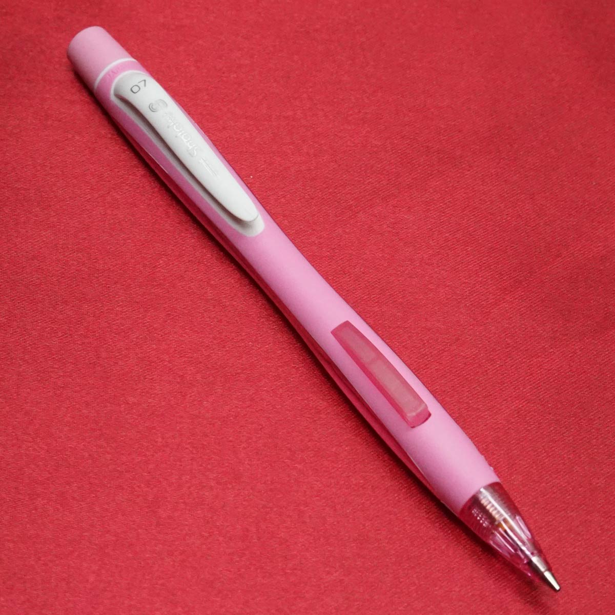 Uniball Shalaku Pink Color Body With 0.7mm Tip Front Click Type Led Pencil SKU 21376