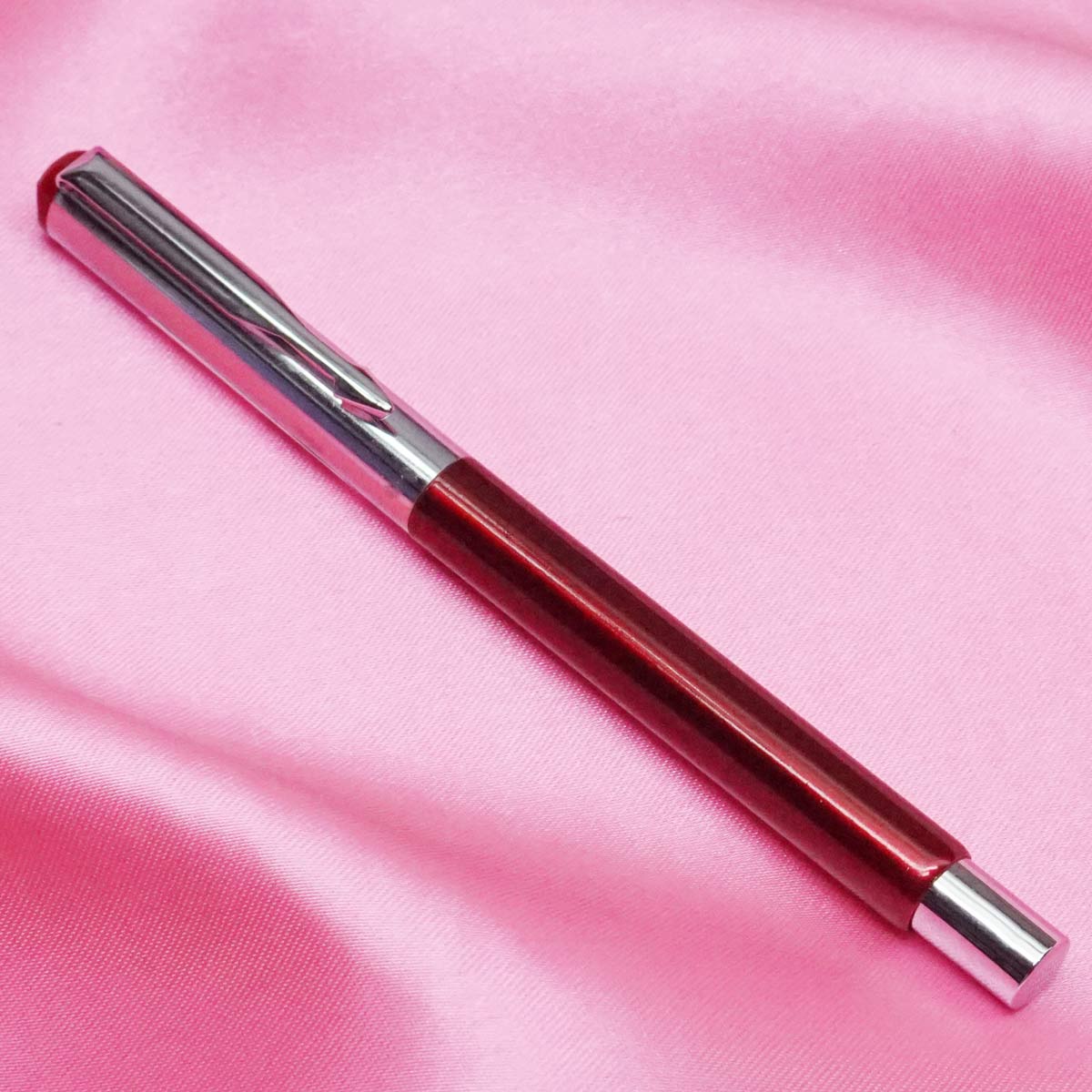 penhouse.in Marrown Color Body With Silver Cap Medium Tip  Roller Ball Pen SKU 21407
