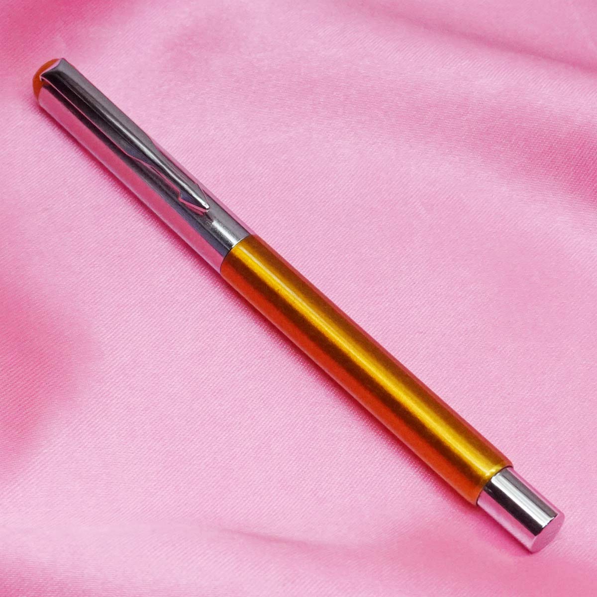 penhouse.in Golden Yellow Color Body With Silver Cap Medium Tip  Roller Ball Pen SKU 21410