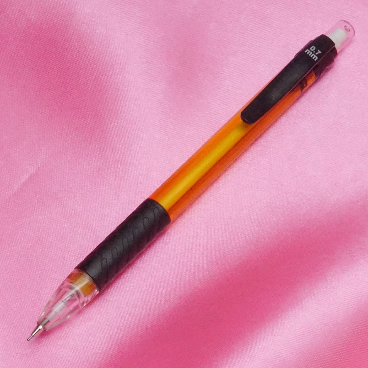 Cello Supreme 0.7mm Transparent Yellow Color Body With Eraser Led Pencil SKU 21423