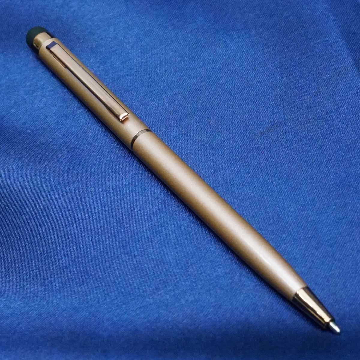 penhouse.in Slim Glossy Finish Copper Color Body With Medium Tip Stylus Twist Type Ball Pen SKU 21480
