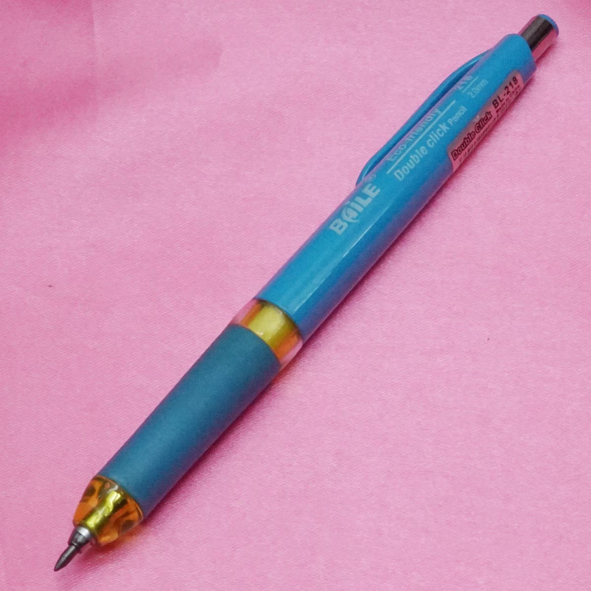 Baile 218  Blue Color Body Design Rubber Grip Double Click 2.0mm Led Pencil SKU 21499