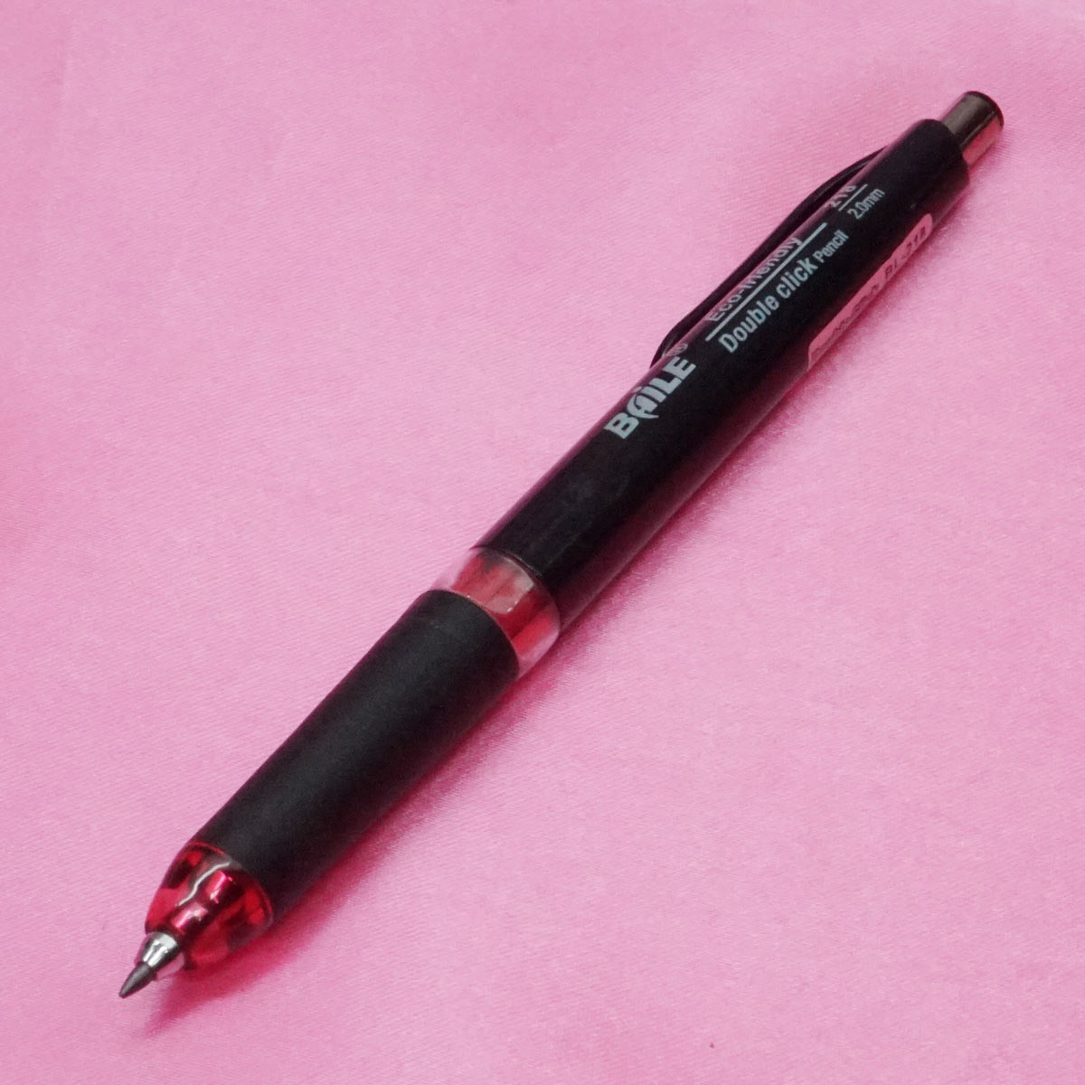 Baile 218  Black Color Body Design Rubber Grip Double Click 2.0mm Led Pencil SKU 21502
