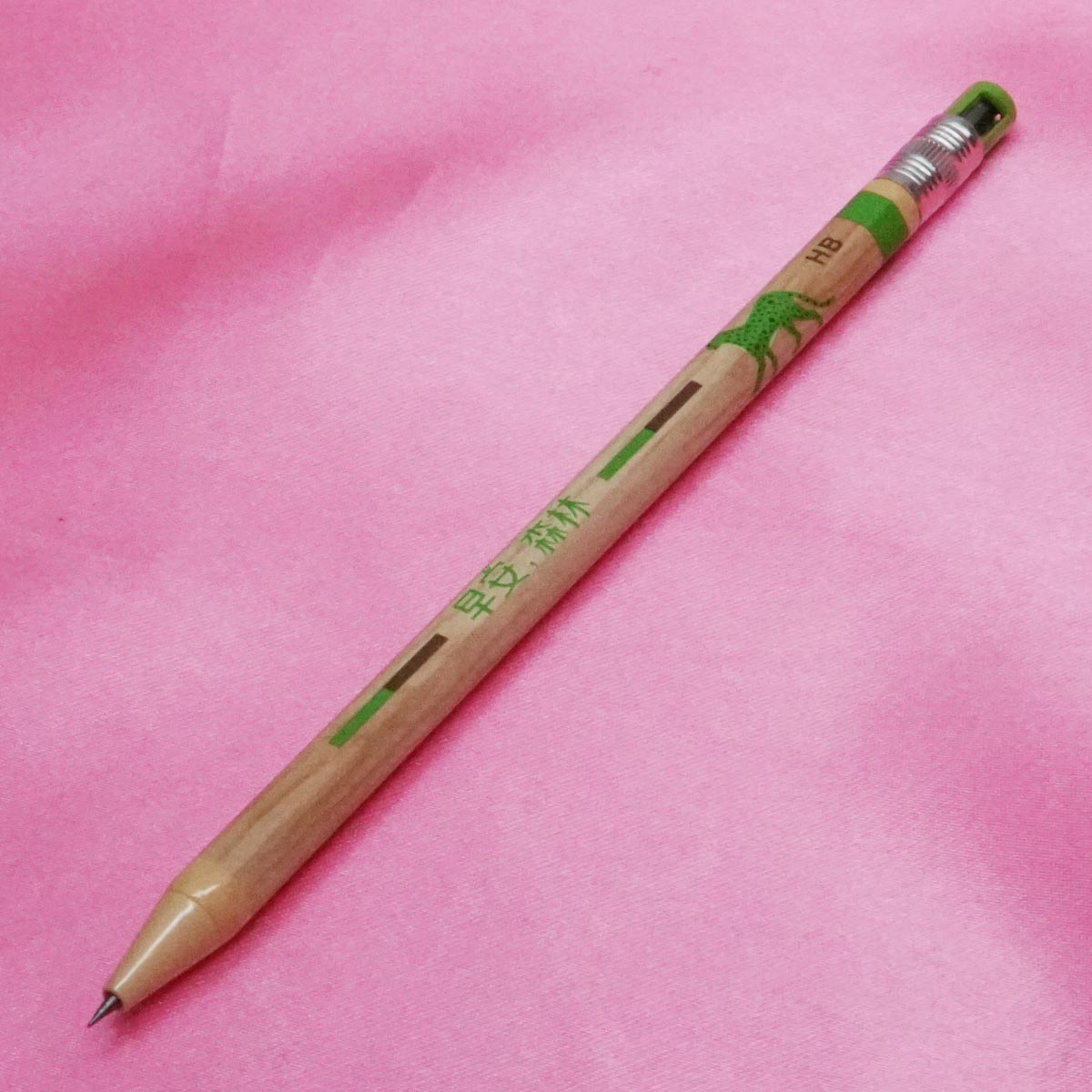penhouse.in HB 2.0mm Wooden Finish Body Design With Green Color Click Led Pencil SKU 21520