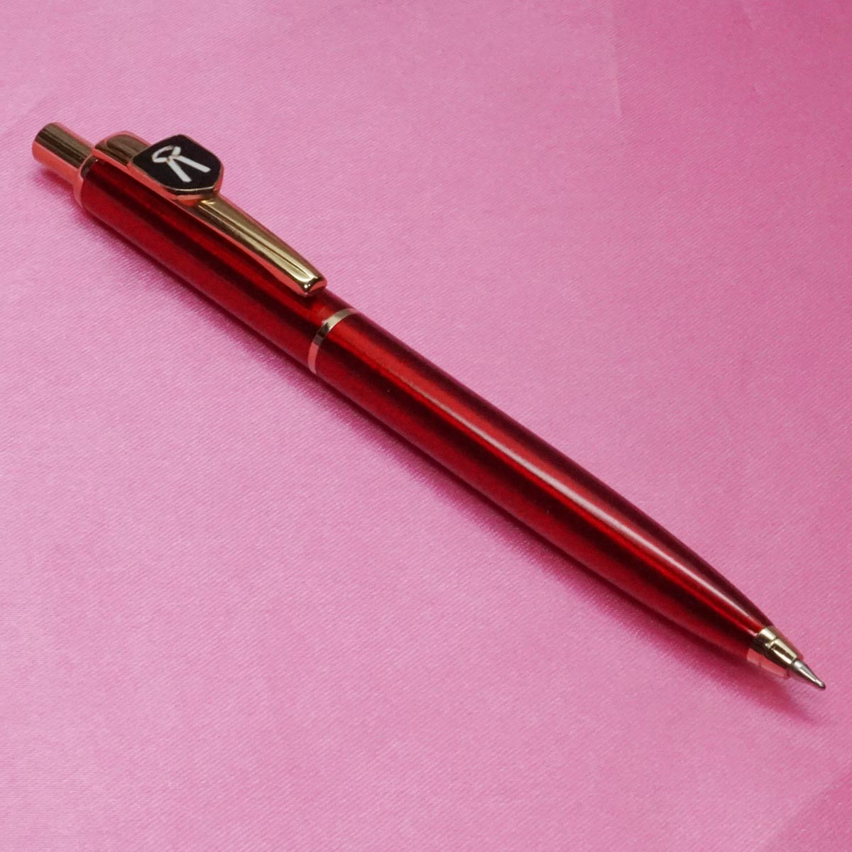 penhouse.in Glossy Red Color Body With Fine Tip Advocate Symbol Clip Gold Trim Click Type Ball Pen SKU 21652