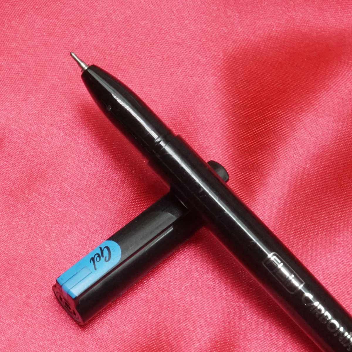 Flair Carbonix Black Color Body With Blue Writing Fine Tip Cap Type Gel Pen SKU 21674