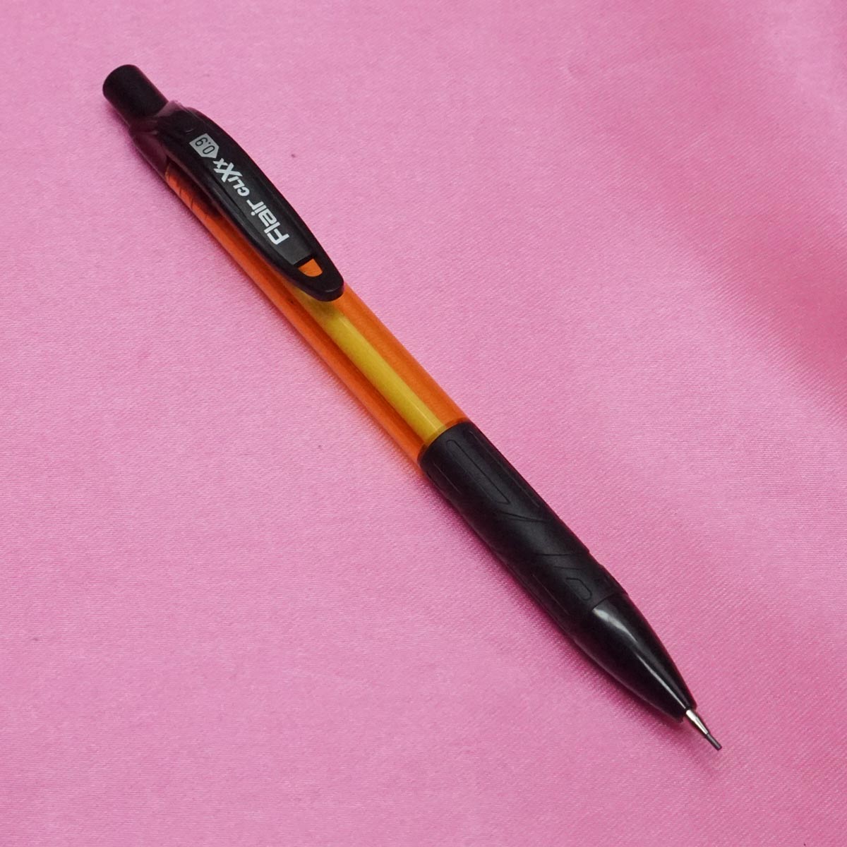 Flair Clixx 0.9mm Transparent Yellow Color Body With Bold Writing  Mechanical Pencil SKU 21703