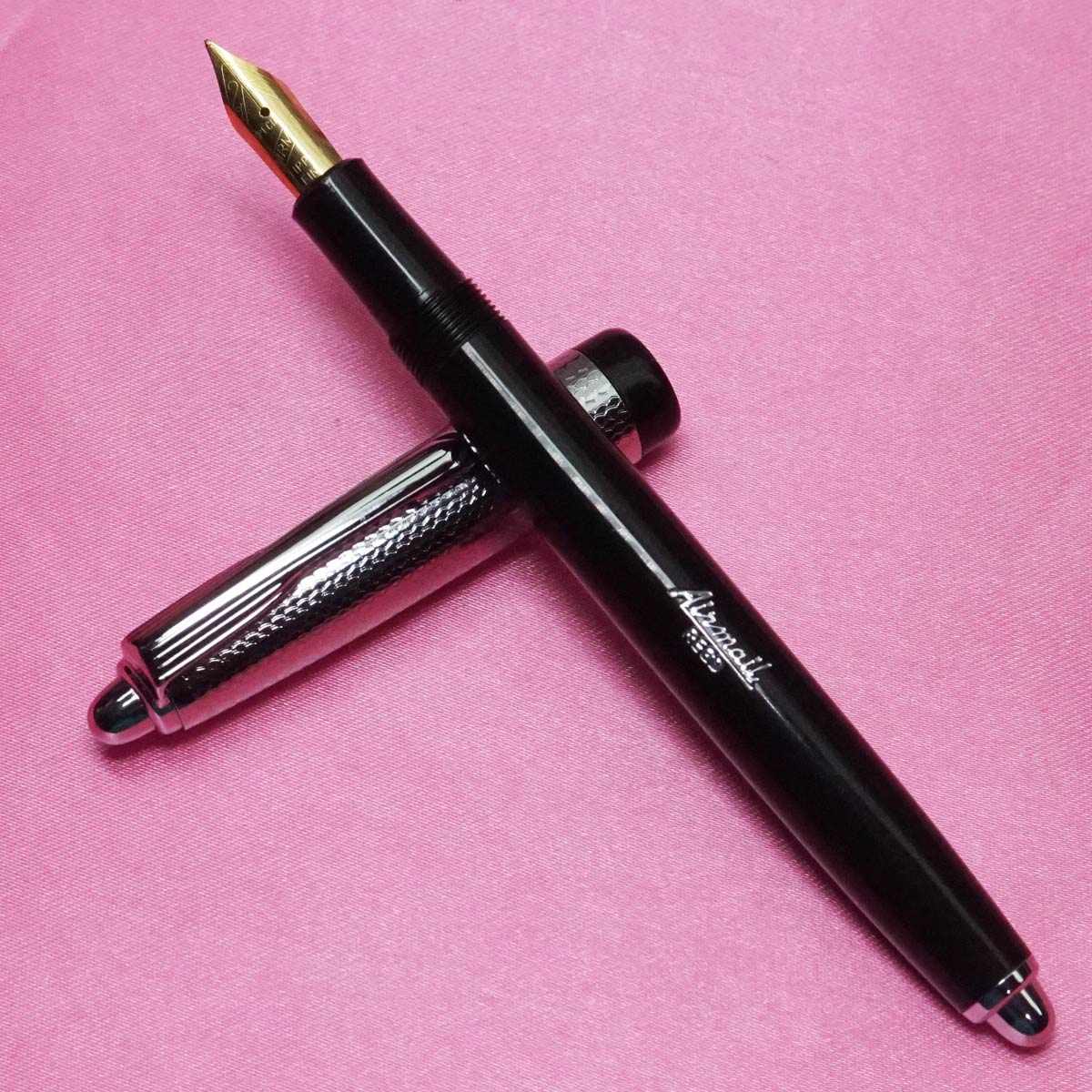 Wality 70MM Black Color Body With Silver Cap No 5 Fine Nib Eyedropper