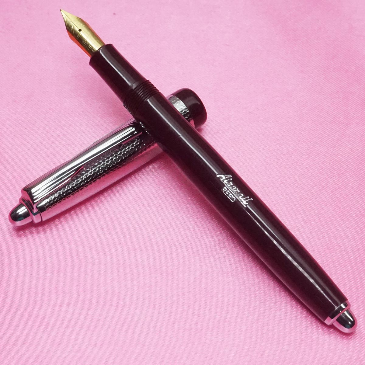 Wality 70MM Marrown Color Body With Silver Cap No 5 Fine Nib Eyedropper