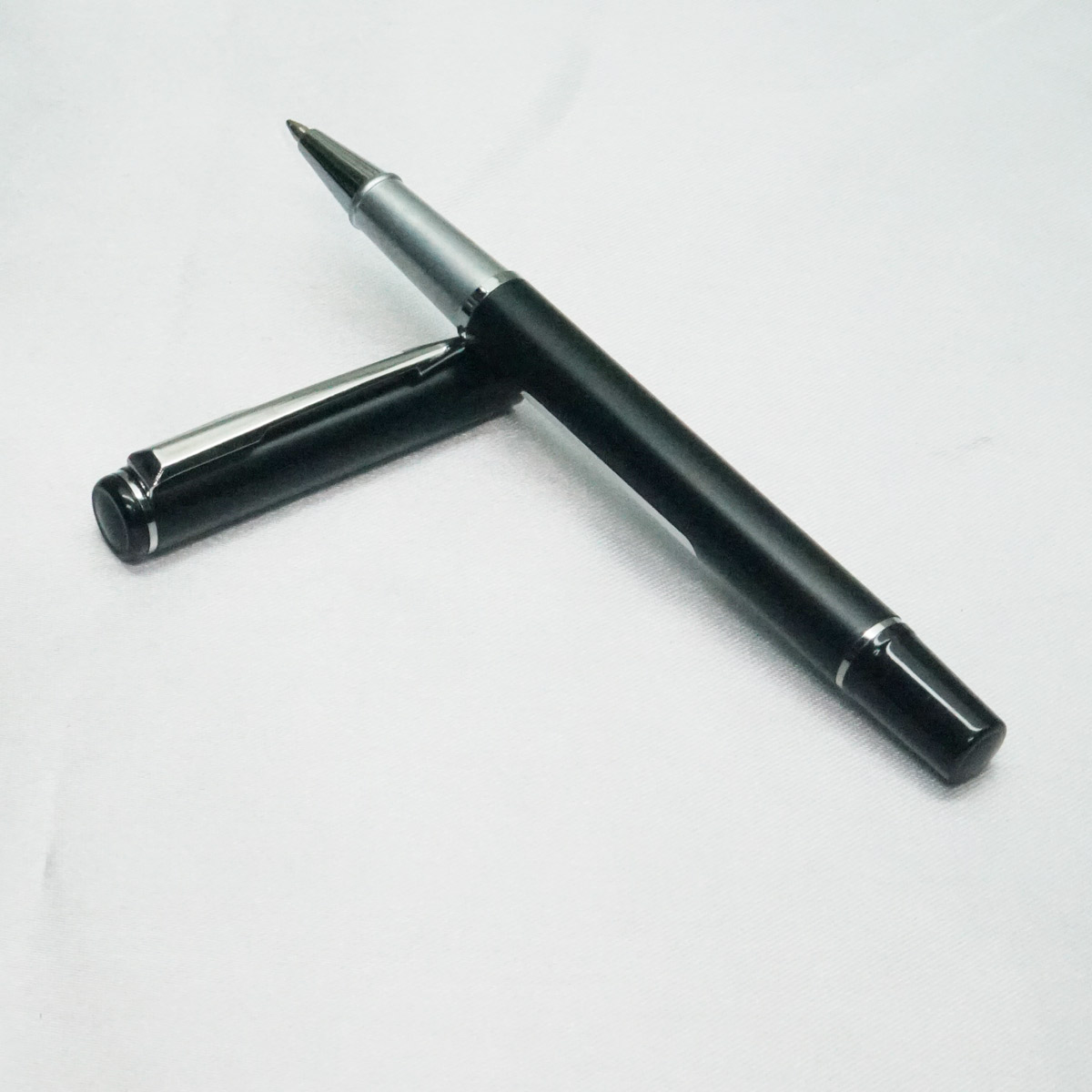 penhouse.in Black Body Silver Trims Roller Ball Pen SKU 21845