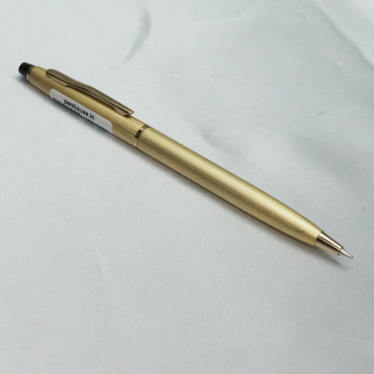 penhouse.in Kross Model Gold Color Body and Cap Fine Tipped Twist Type Ball Pen SKU 21877