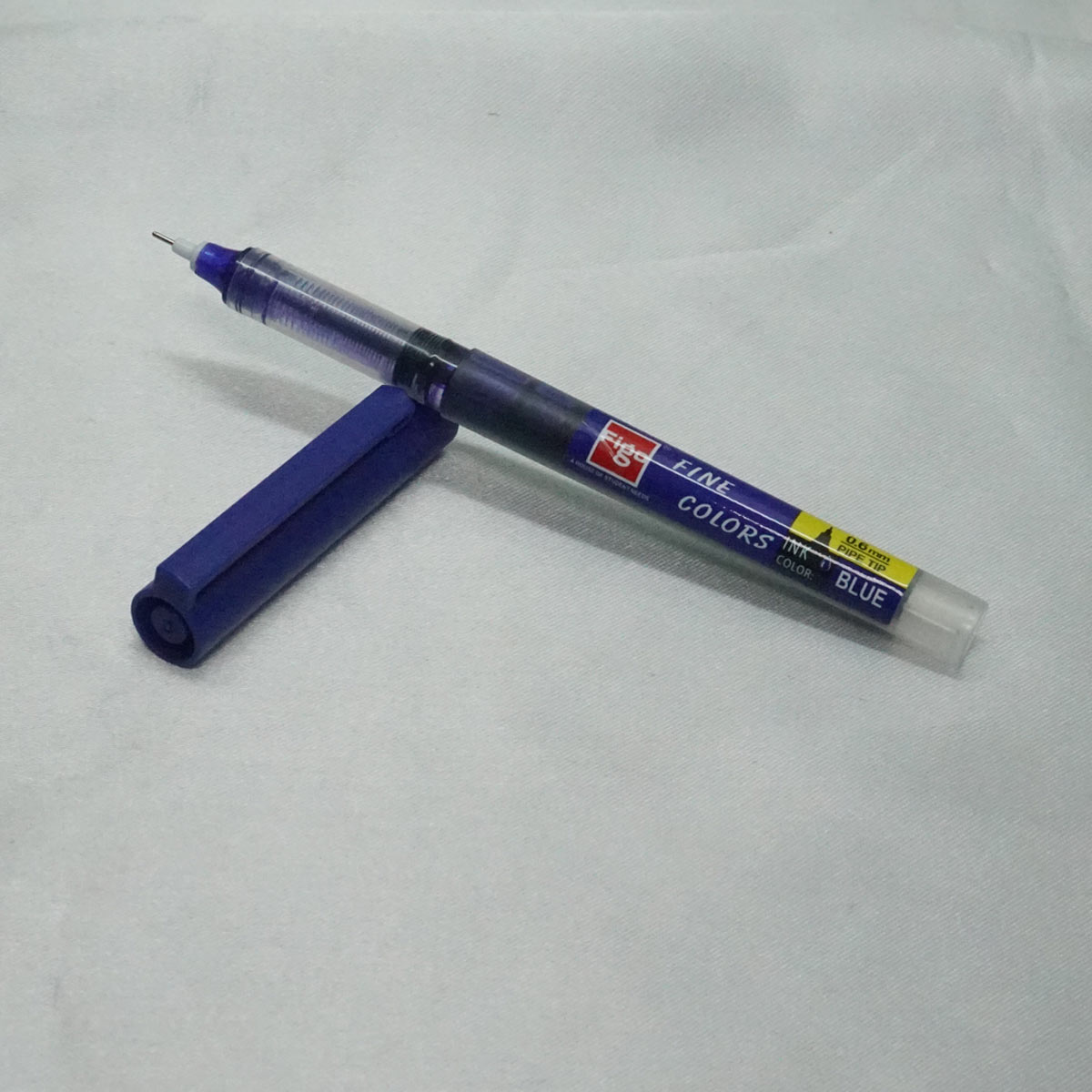 Figo Fineliner 0.6mm Pipe Tip Blue Writing SKU 21928