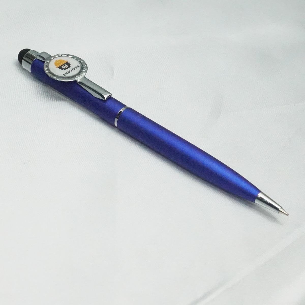 Penhouse.in Blue Color Body With Engineer Symbol Fine Tip Twist Type Ball Pen SKU 21934
