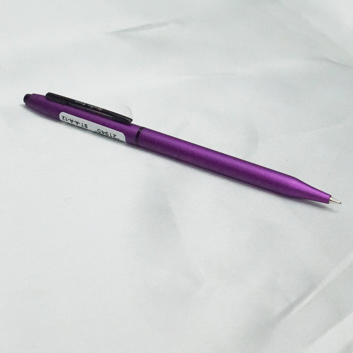 Realto Axon Slim Purple Color Body With Black Clip Fine Tip Twist Type Ball Pen  SKU 21945