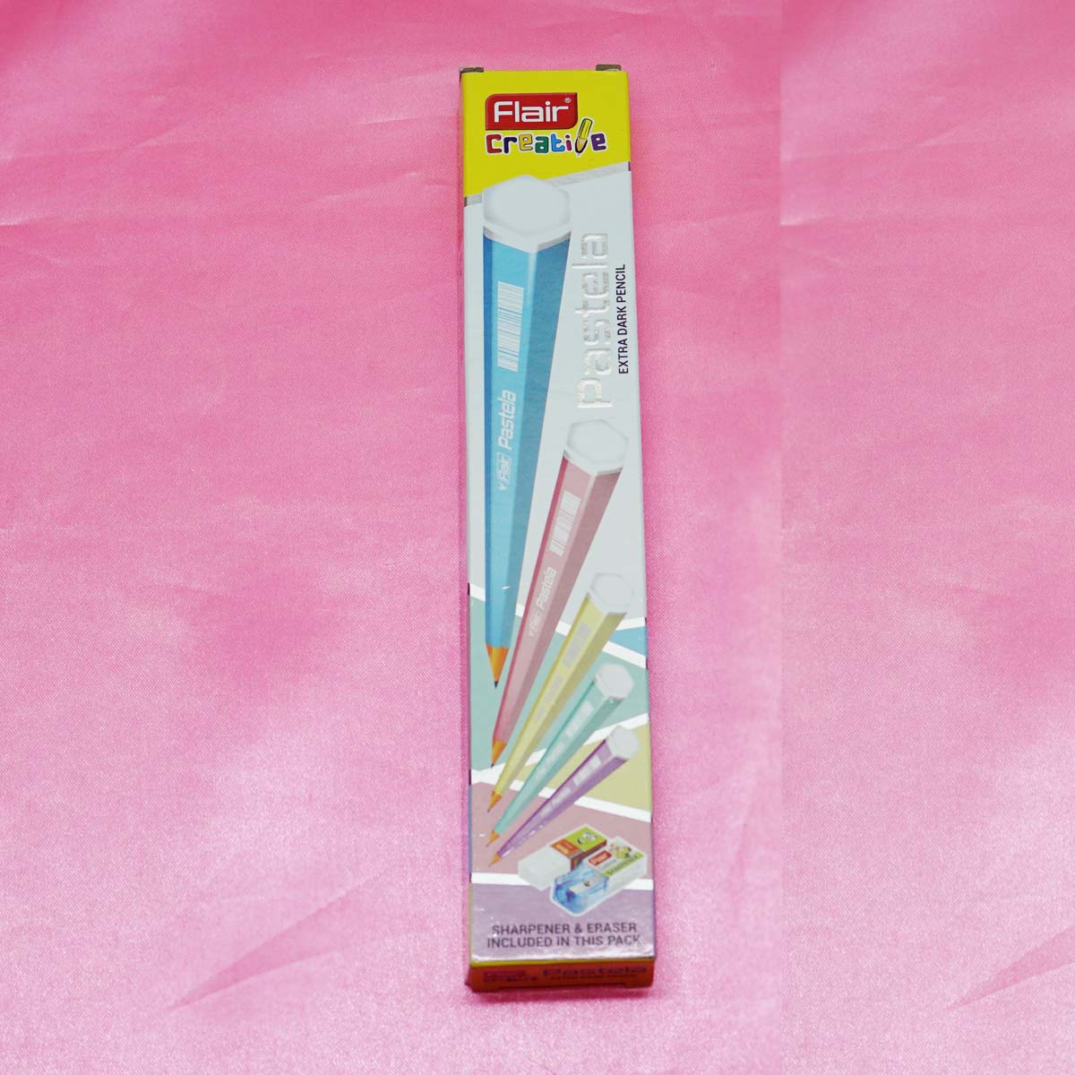 Flair Creative Pastela Extra Dark Pencil Pack of 10 Pieces With Sharpener & Eraser  SKU 22024