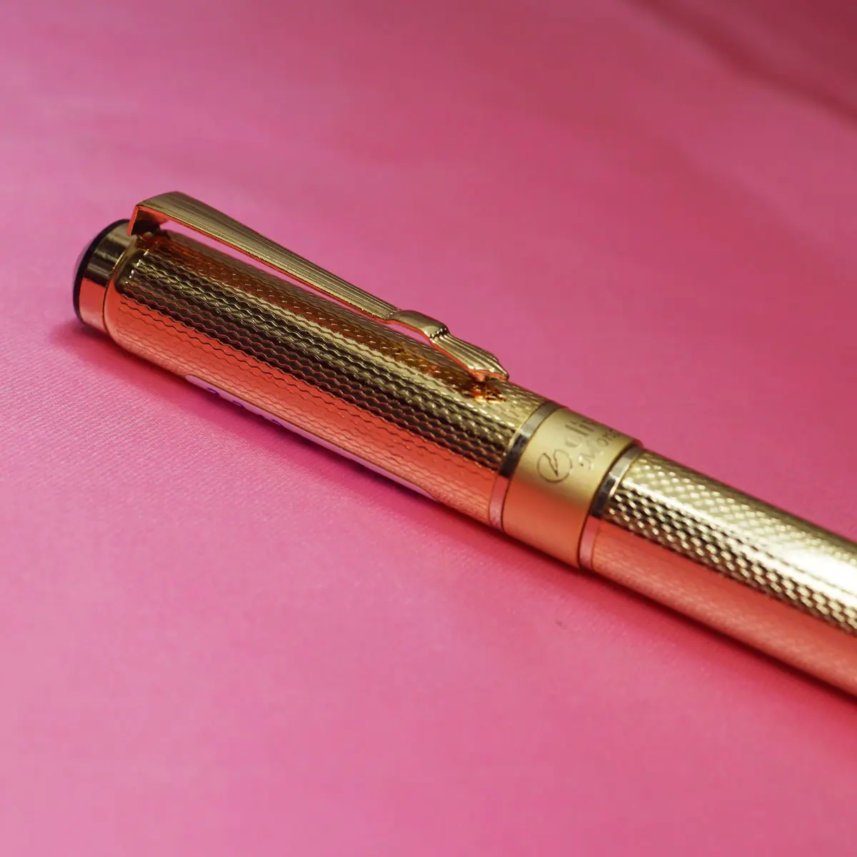 Oliver Monarch Gold Body and Cap Gold Trims Twist Type Ball Pen SKU 22174
