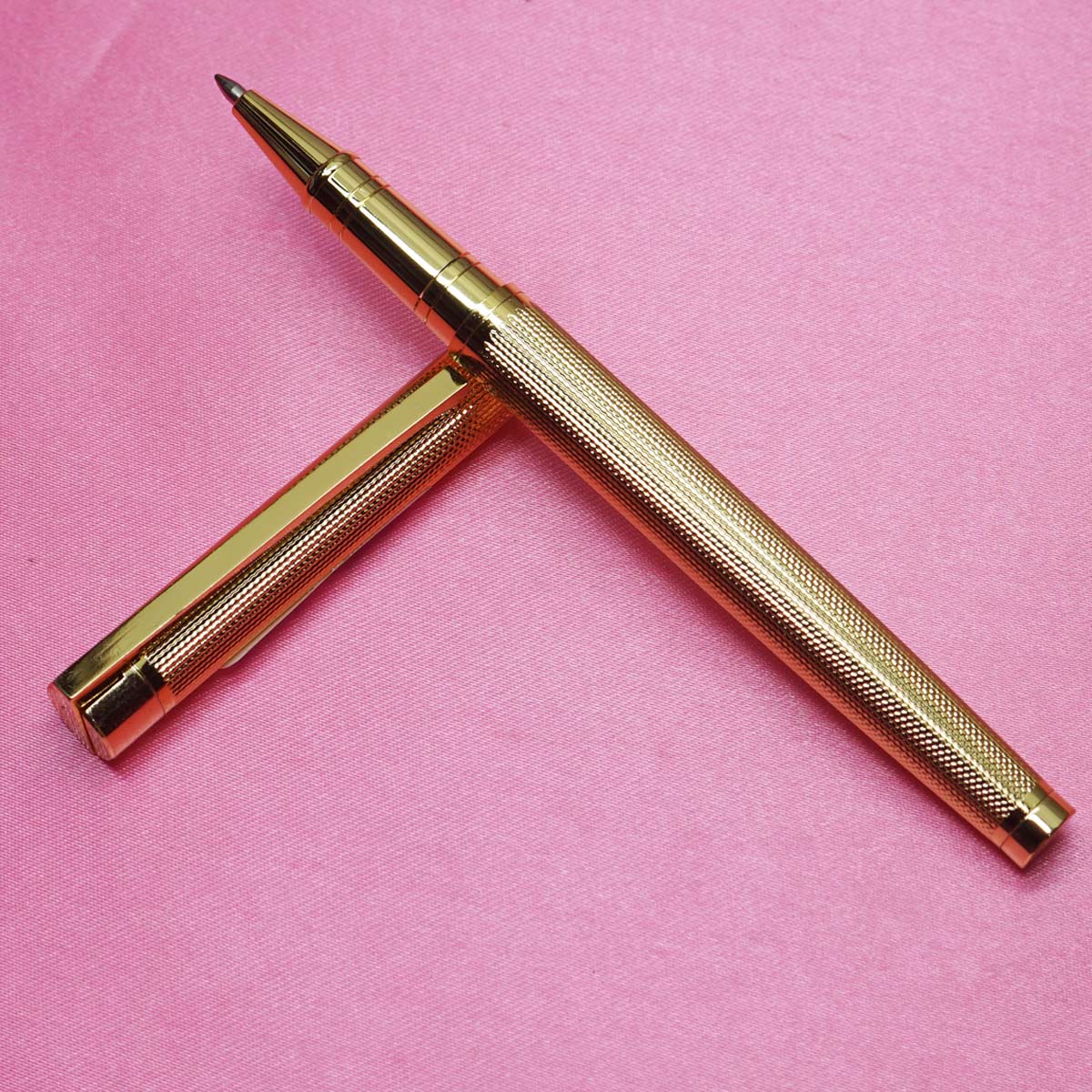 Jinhao 155 Gold Color Body and Cap with Gold Trims Roller Ball Pen SKU 22296