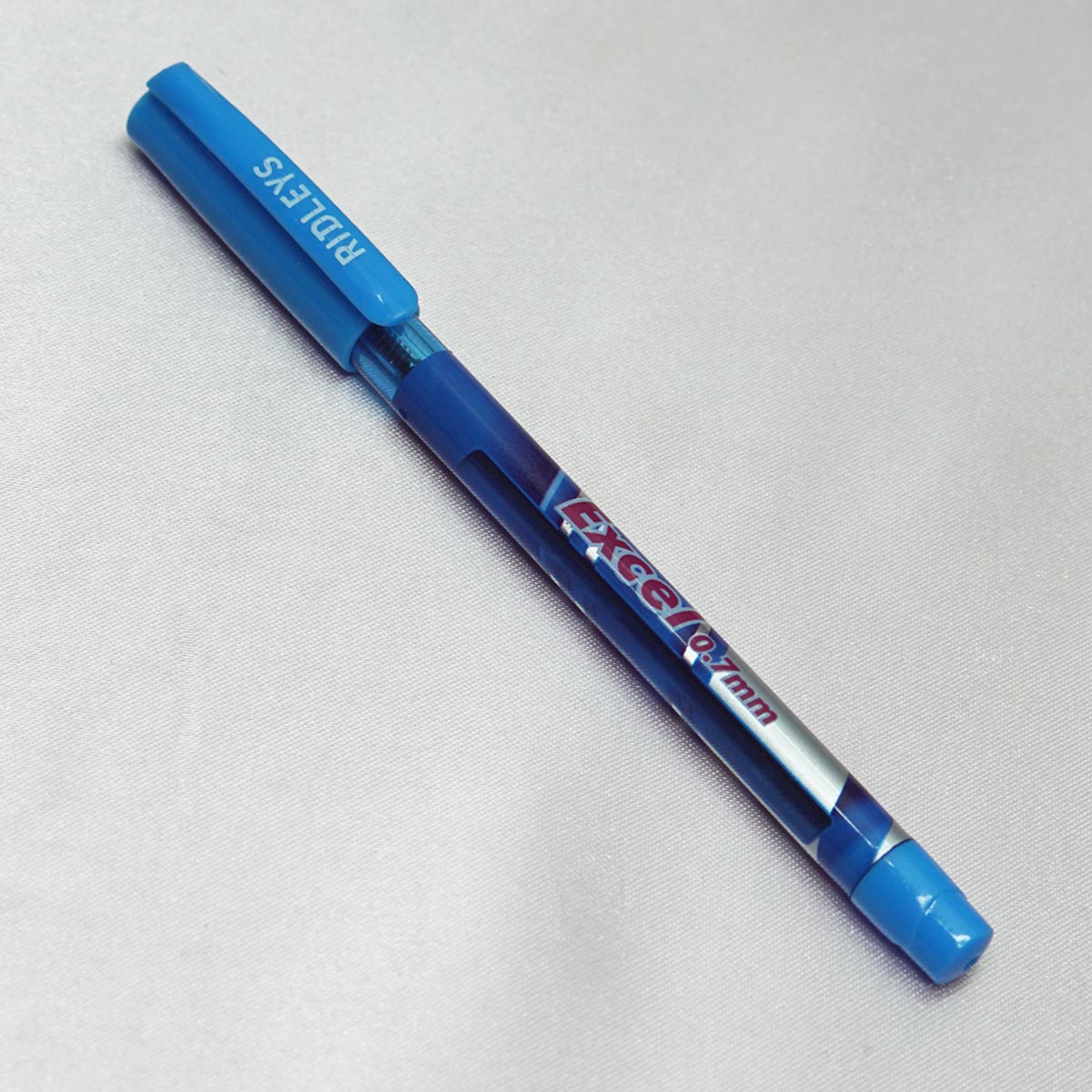 Ridleys Excel 0.7mm Blue Color Design Body With Blue Writing Cap Type Ball Pen SKU 22453