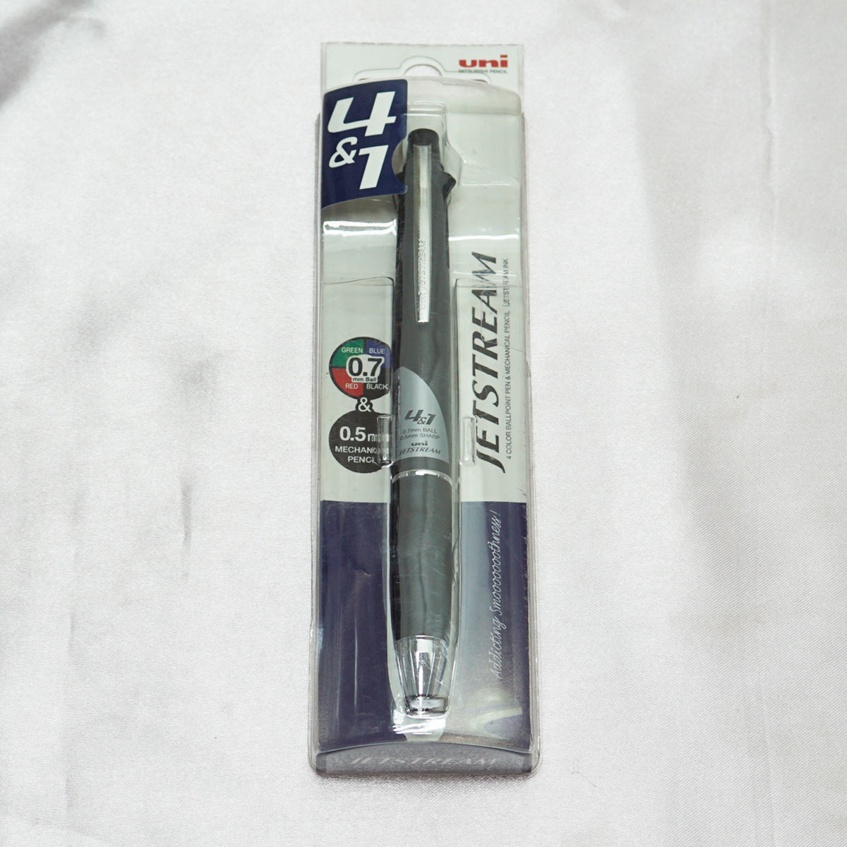 Uniball MSXE5-1000-07 Jetstream Black Color Body With 4 Color 0.7mm Ballpoint Pen and 0.5mm Mechanical Pencil SKU 22473