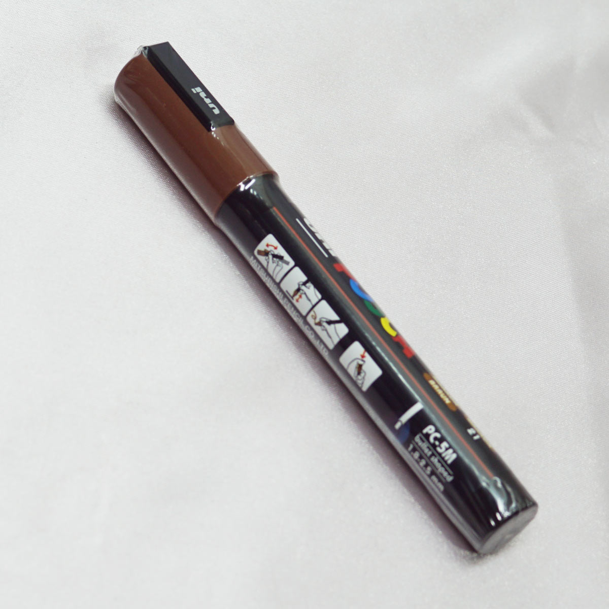 Uniball Posca PC-5M Bullet Medium Tip 1.8 - 2.5mm Opaque Brown Color and Water Based Paint Marker SKU 22479