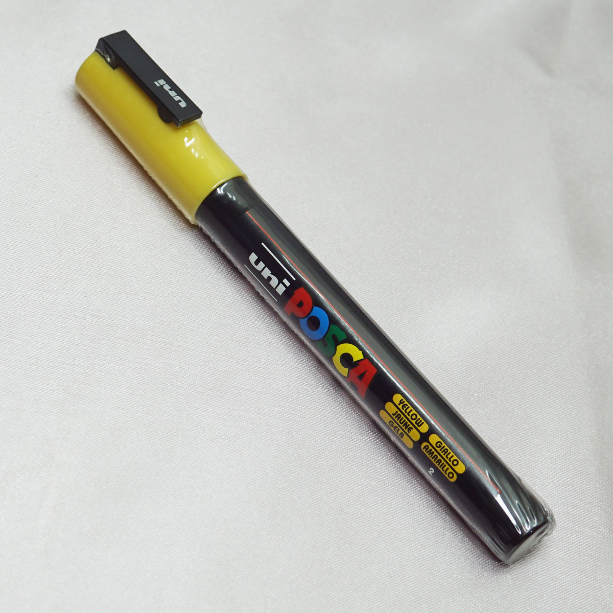 Uniball Posca PC-3M Bullet Fine Tip 0.9 - 1.3mm Opaque Yellow Color and Water Based Paint Marker SKU 22483