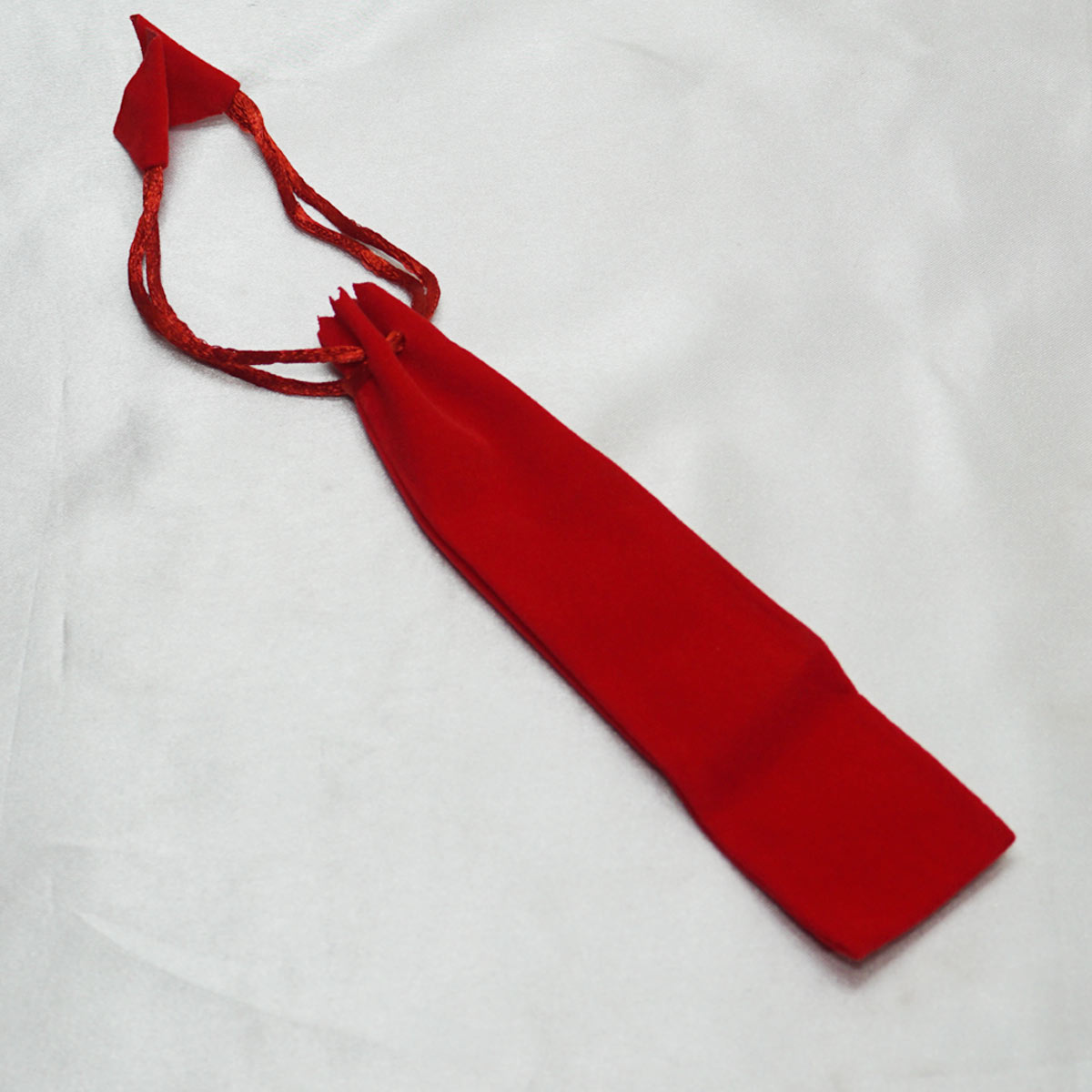penhouse.in  Red Color Velvet Pen Bag Pen Pouch Pen Case with Rope SKU 22557