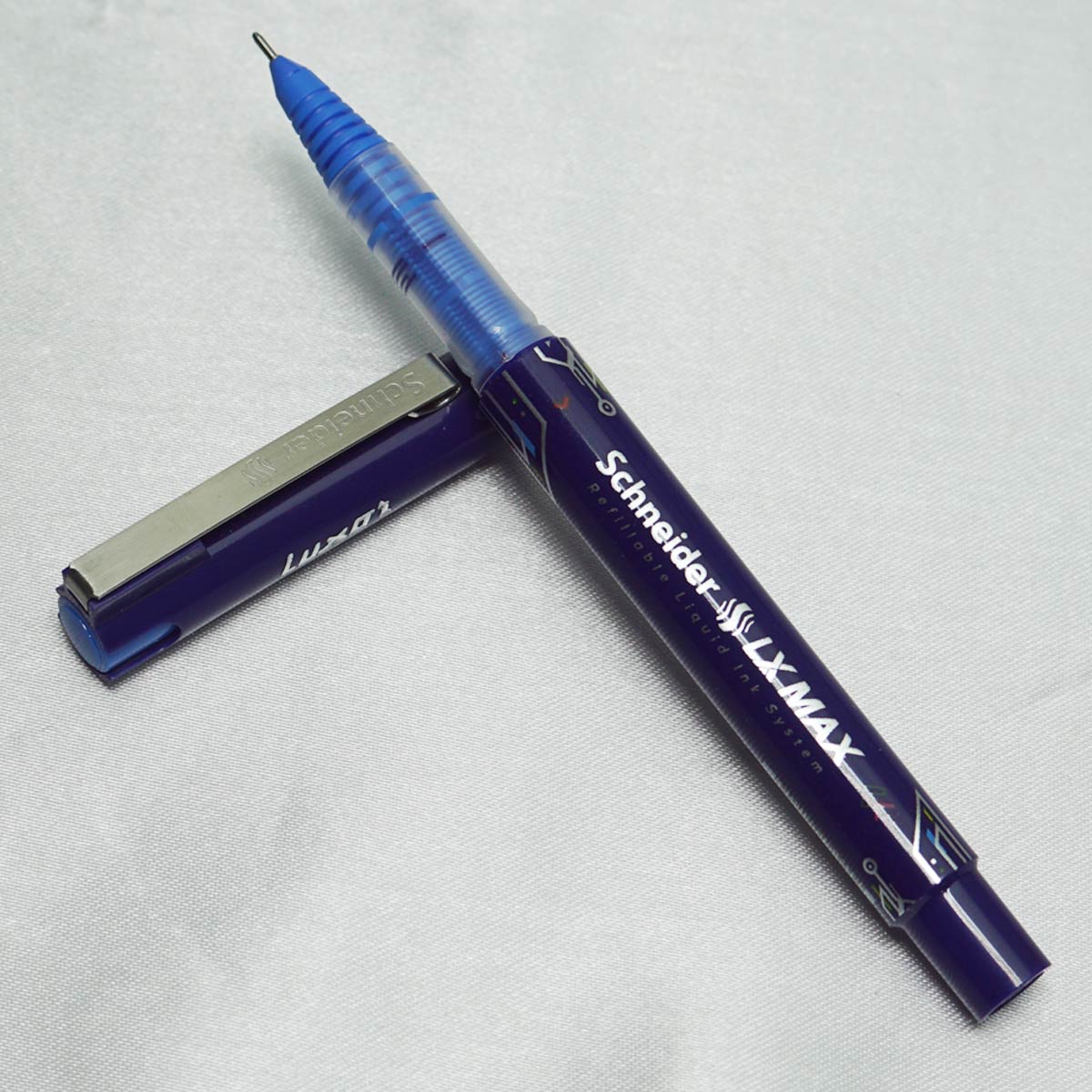 Schneider LX MAX Blue Color Body With Cap Fine Tip Blue Writing Gel Pen SKU 22592