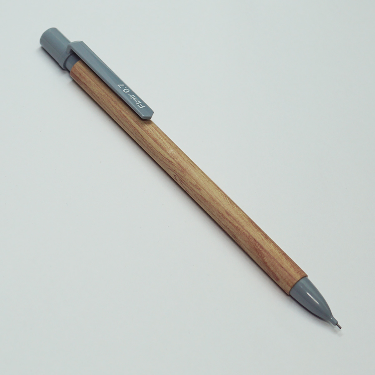 Flair Woody Mechanical Pencil 0.7mm Tip Grey Color Clip  SKU 22619