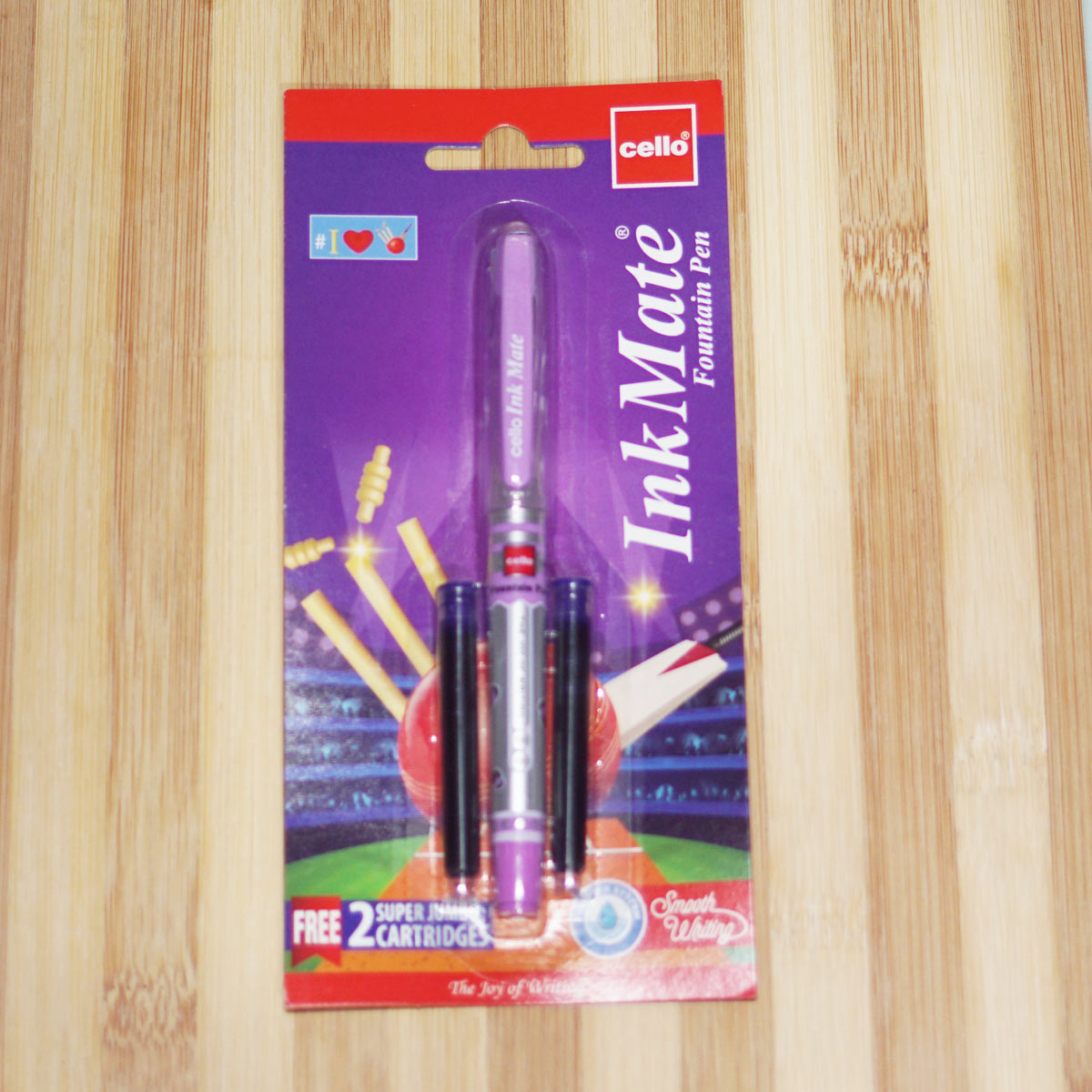 Cello Ink Mate Grey Color Body With Purple Color Clip Fine Tip