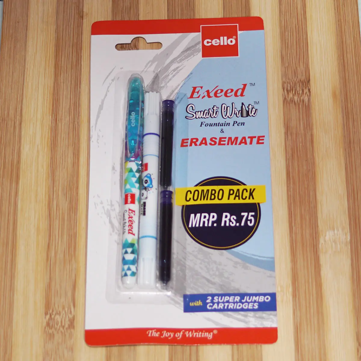 Cello Exeed Smart Write Blue Color Designed Body With Erasemate Fine Tip  Cartridge Type Fountain Pen SKU 22707