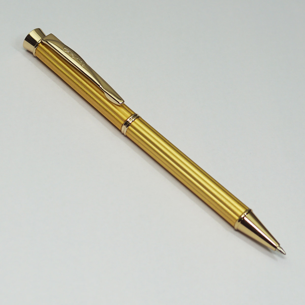 Pierre Cardin Royale Satin Gold Color Body With Cap Fine Tip Twist Type Ball Pen SKU 22762