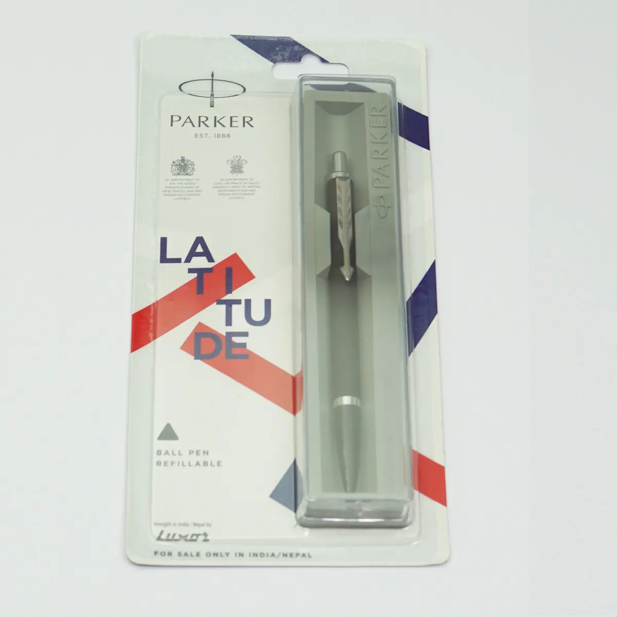 Parker Latitude Mat Black Color Body and Silver Clip With Black Grip Fine  Tip Retractable Type Ball Pen SKU 22783