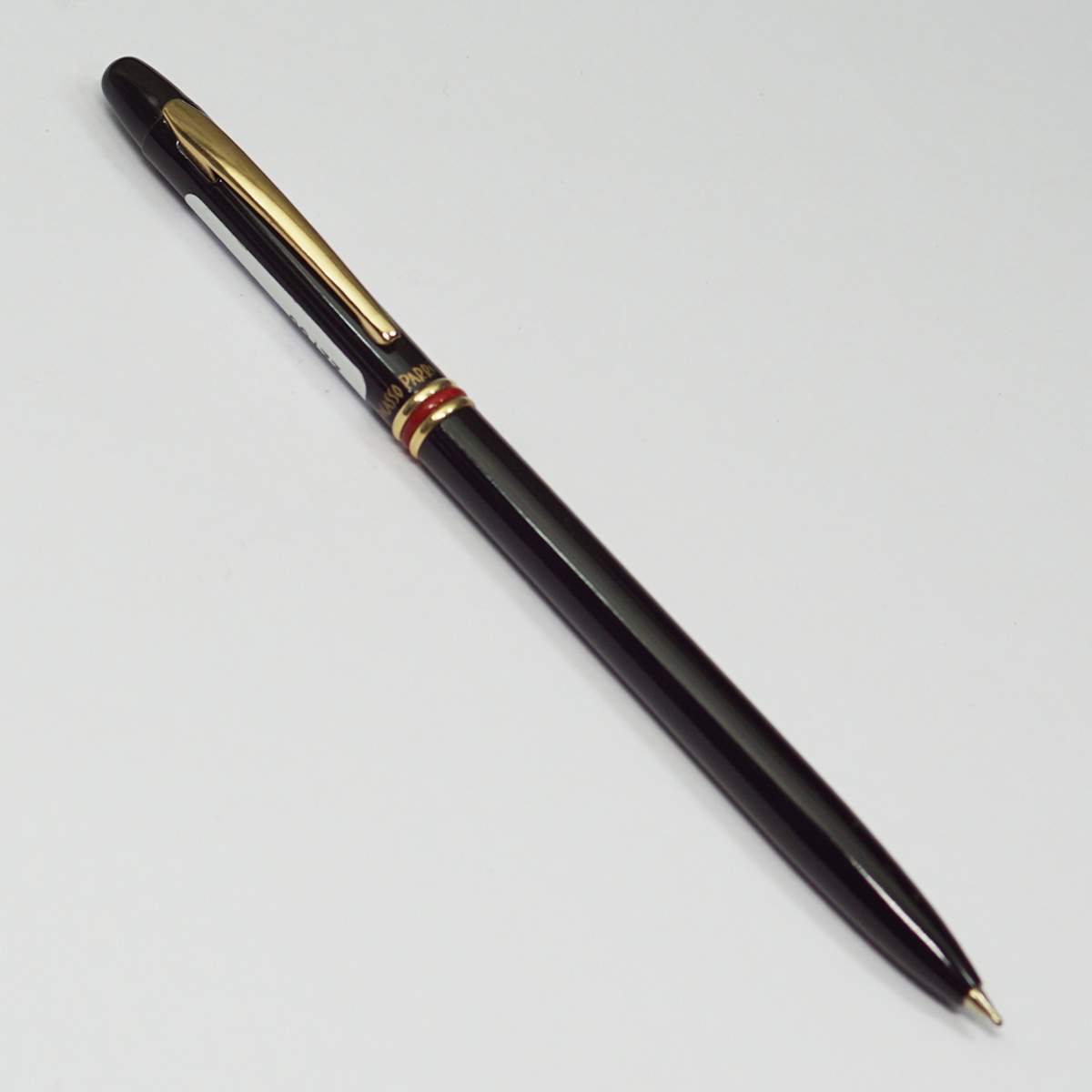 Picasso Parri Neo Black Color Body With Red Color Trims Fine Tip Twist Type Ball Pen SKU 22786