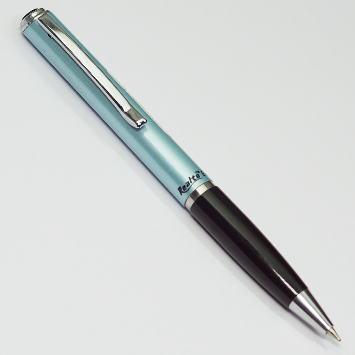 Realto Eagle Blue Color Body With Black Grip Fine Tip Twist Type Ball Pen SKU 22816