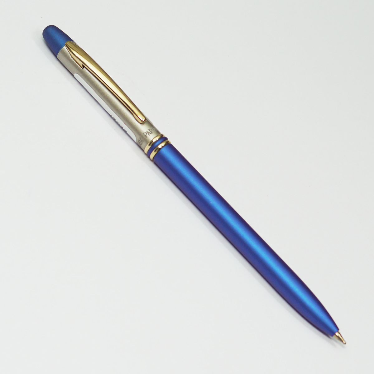 Picasso Parri Neo Blue Color Body With Gold Clip Fine Tip Twist Type Ball Pen SKU 22827