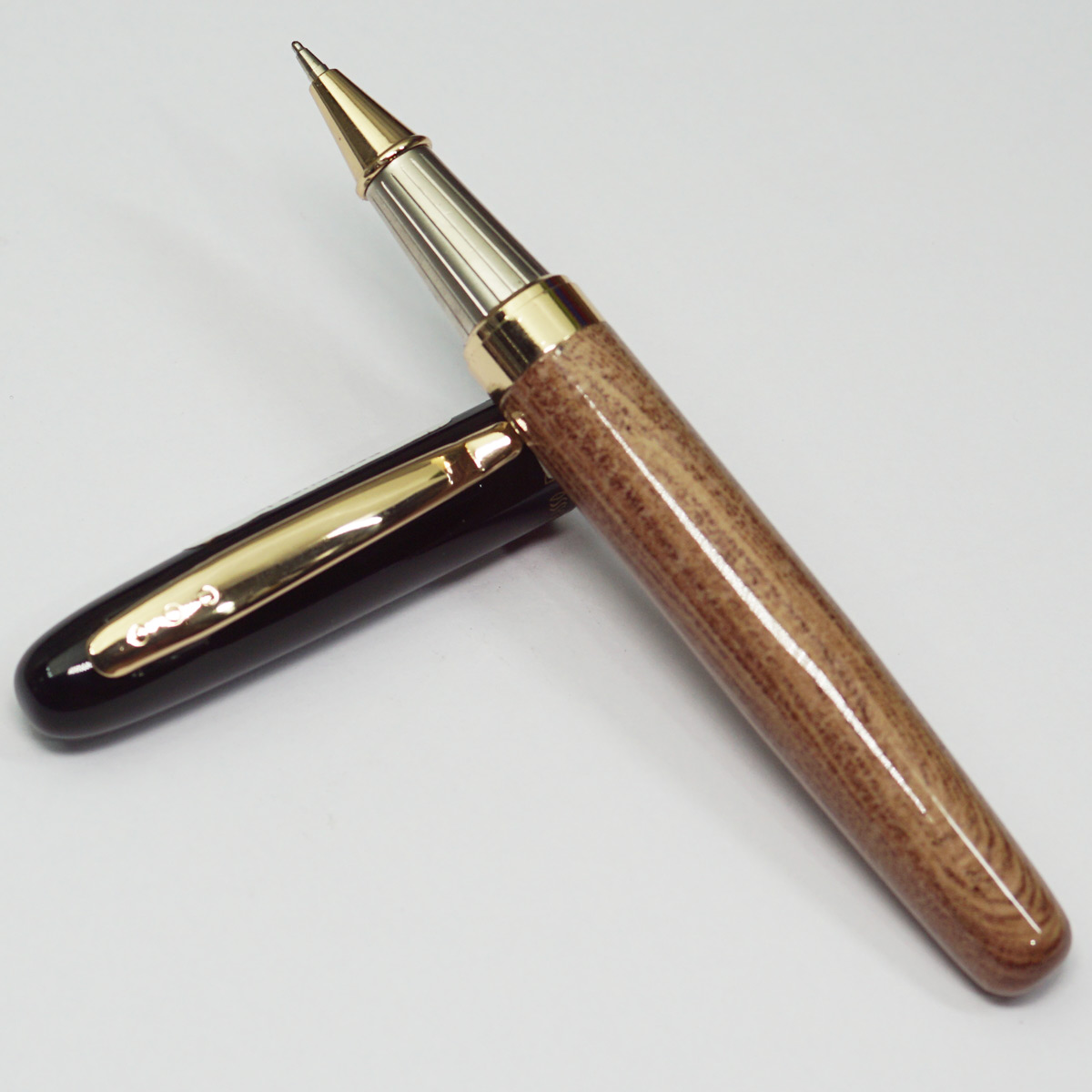 Picasso Parri Sailor Wood Finish Color Body With Balck Cap Fine Tip Cap Type Ball Pen SKU 22831