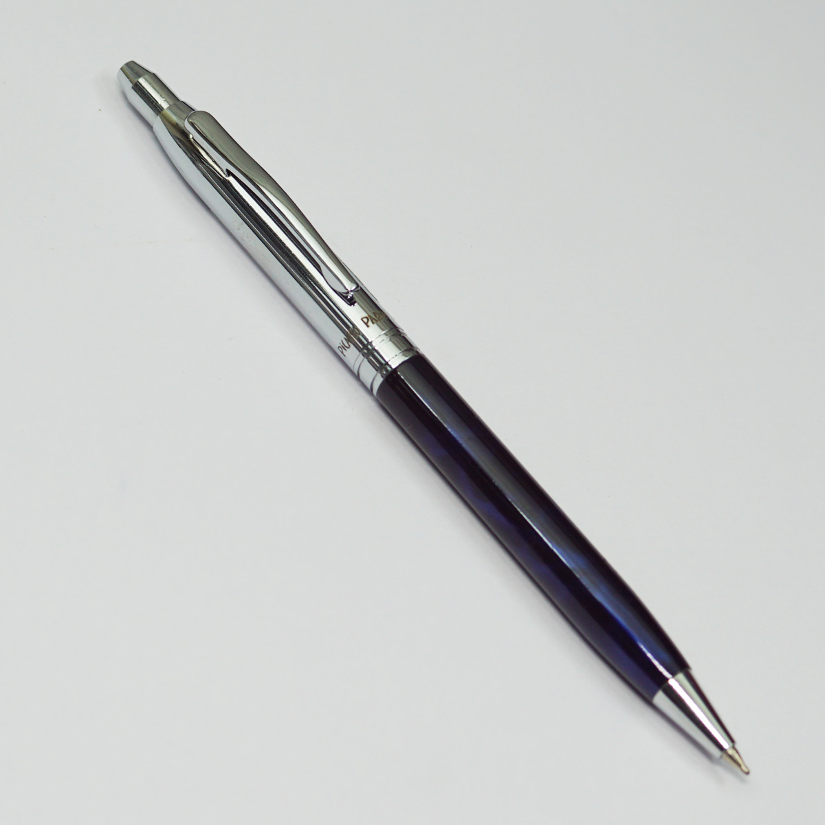 Picasso Parri Joy Blue Color Body With Silver Cap Fine Tip Retractable Type Ball Pen SKU 22846