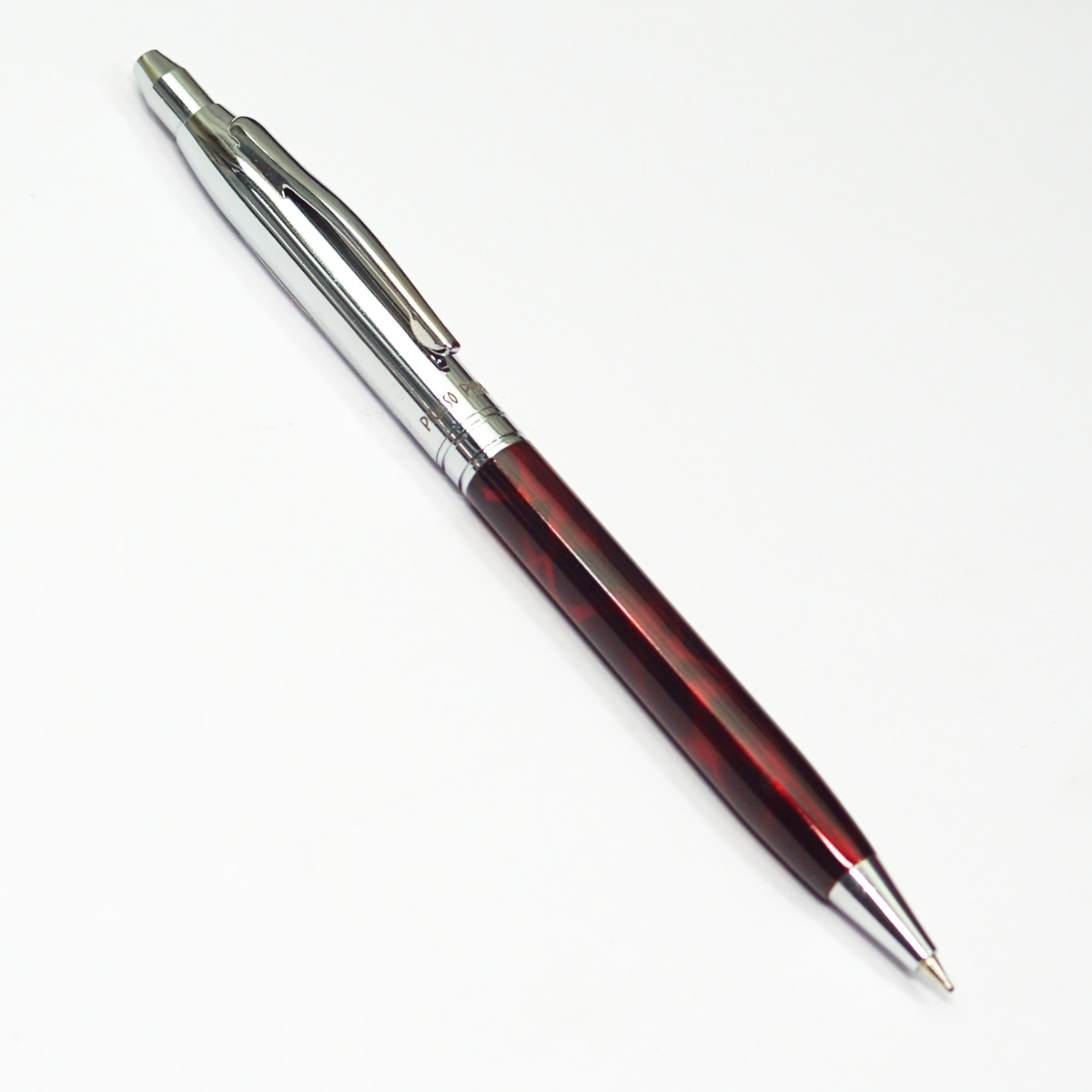 Picasso Parri Joy Red Color Body With Silver Cap Fine Tip Retractable Type Ball Pen SKU 22847