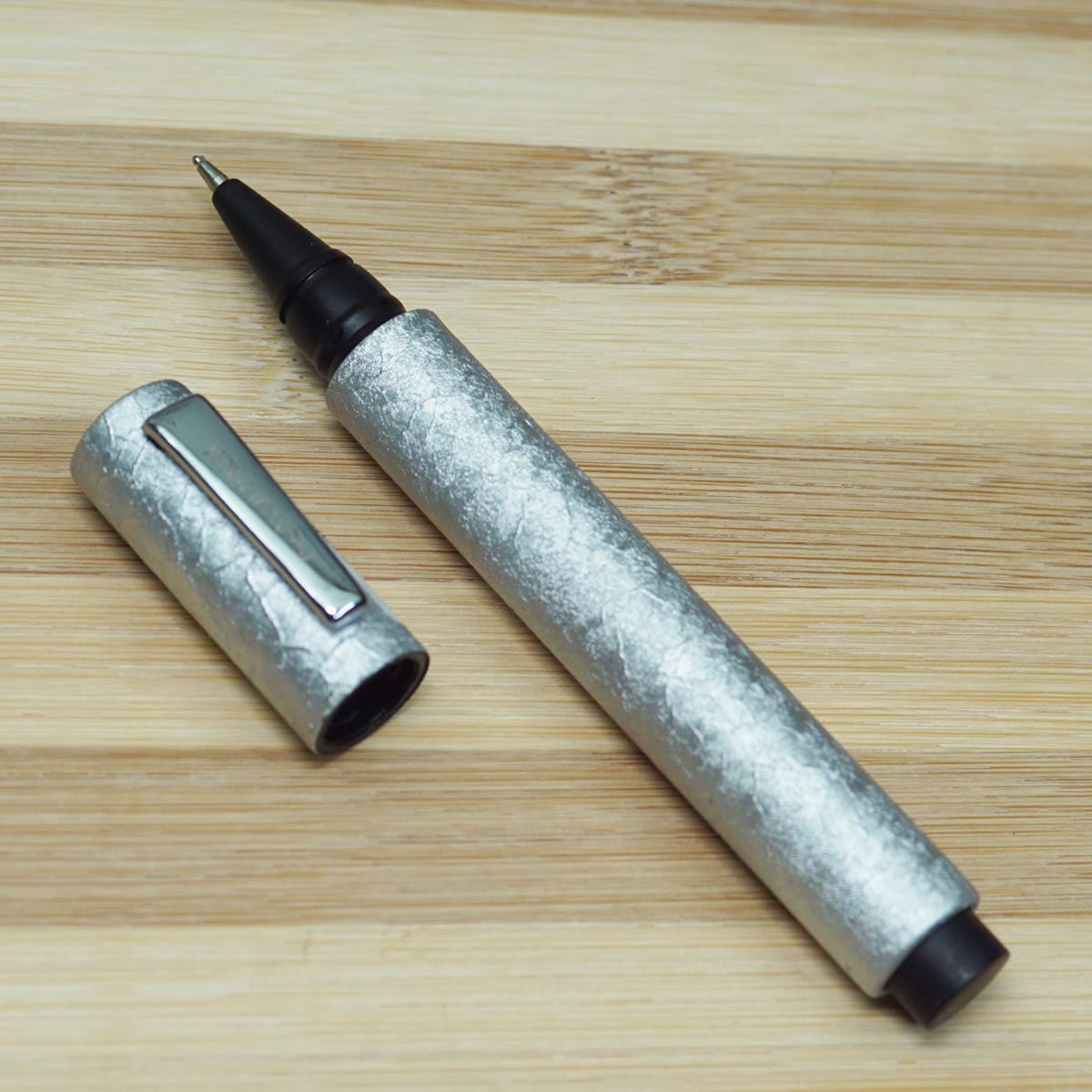 Picasso Parri Silver Granite Body with Cap Fine Tip Cap Type Ball Pen SKU 22865