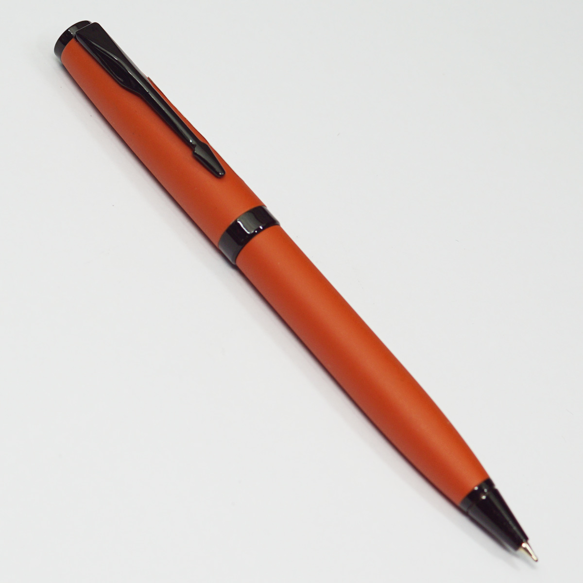 penhouse.in Orange Color Body With Cap Fine Tip Twist Type Ball Pen SKU 22885