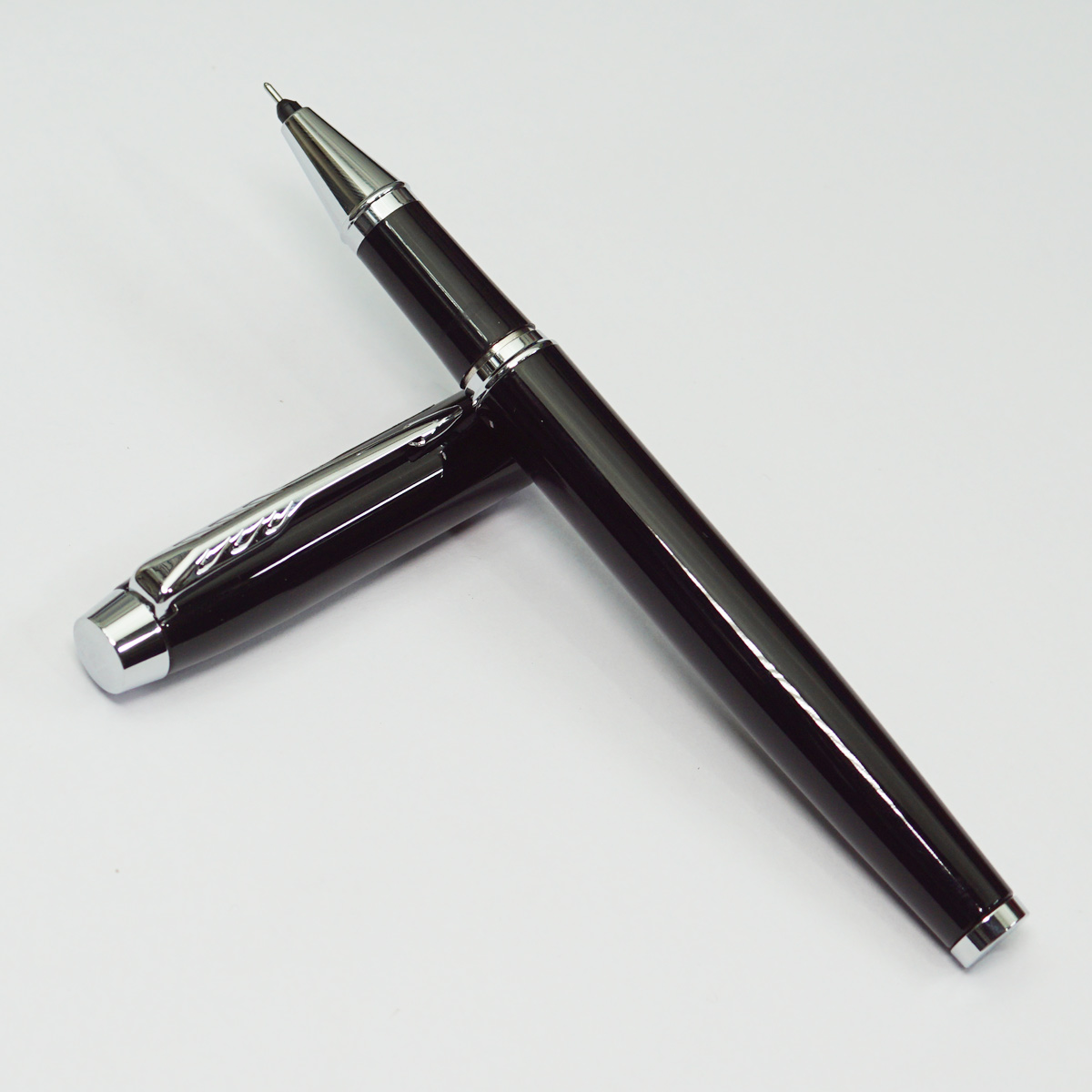 Parker IM Black Color Body With Cap And Silver Clip Ultra Fine Tip Roller Ball Pen  SKU 22987