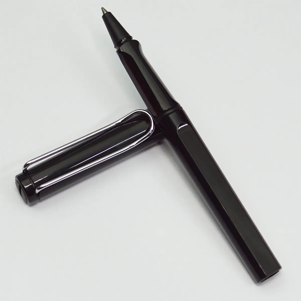 Lamy Safari Black Color Body With Silver Cap Medium Tip Roller