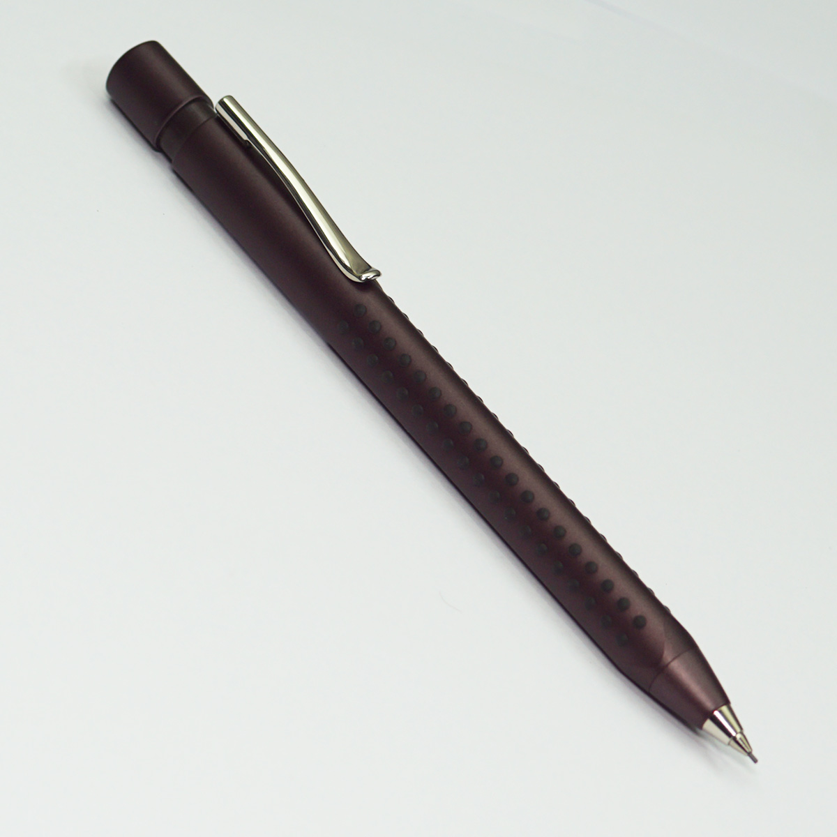Faber Castell Frosted Brown Color Body With Silver Clip 0.7mm Tip Mechanical Pencil SKU 23031