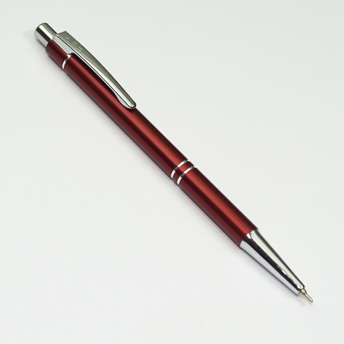 Flair SLIM Red Color Body With Silver Clip Fine Tip Retractable Type Ball Pen SKU 23048
