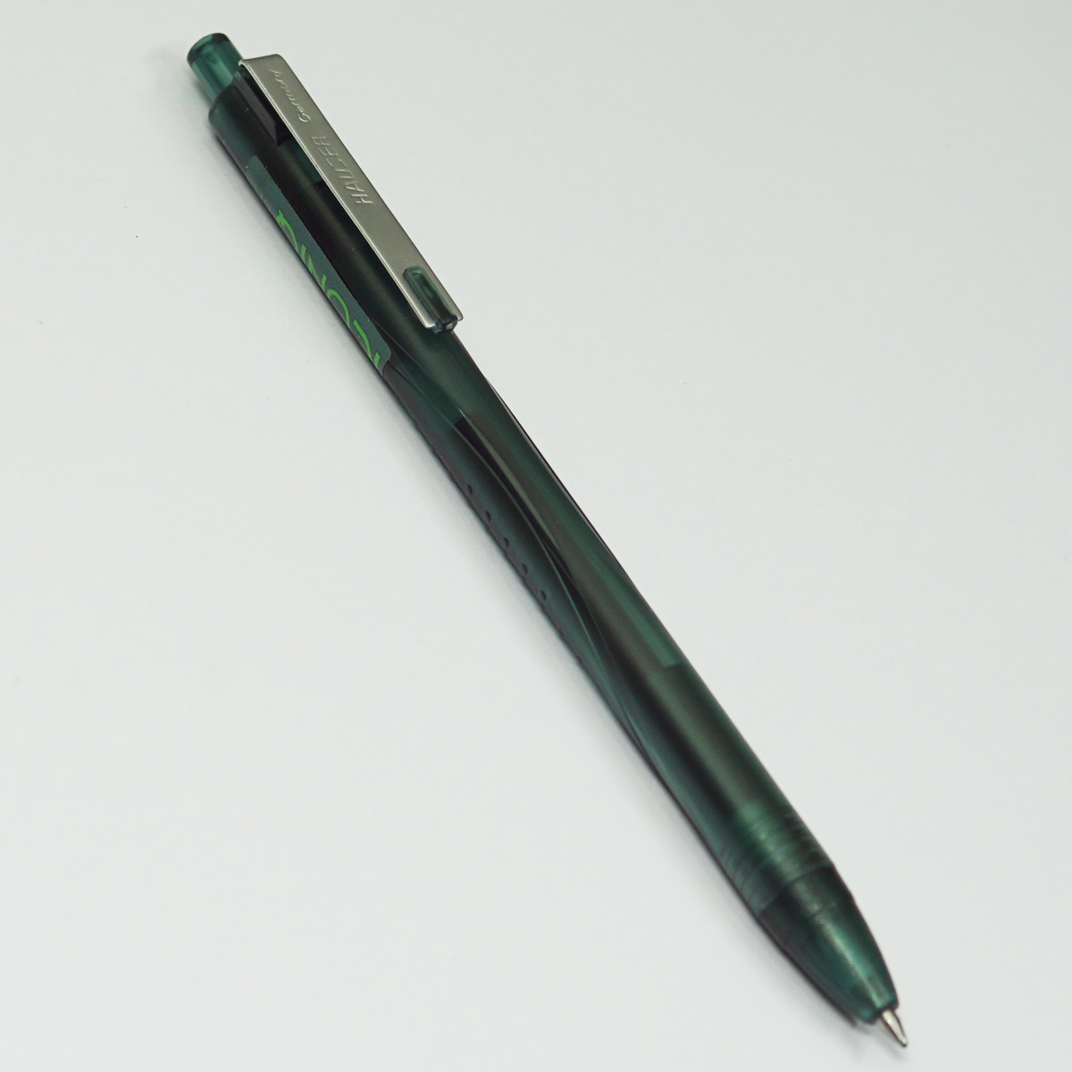 Hauser ICONIQ Green Color Transparent Body With Silver Clip Medium Tip ...