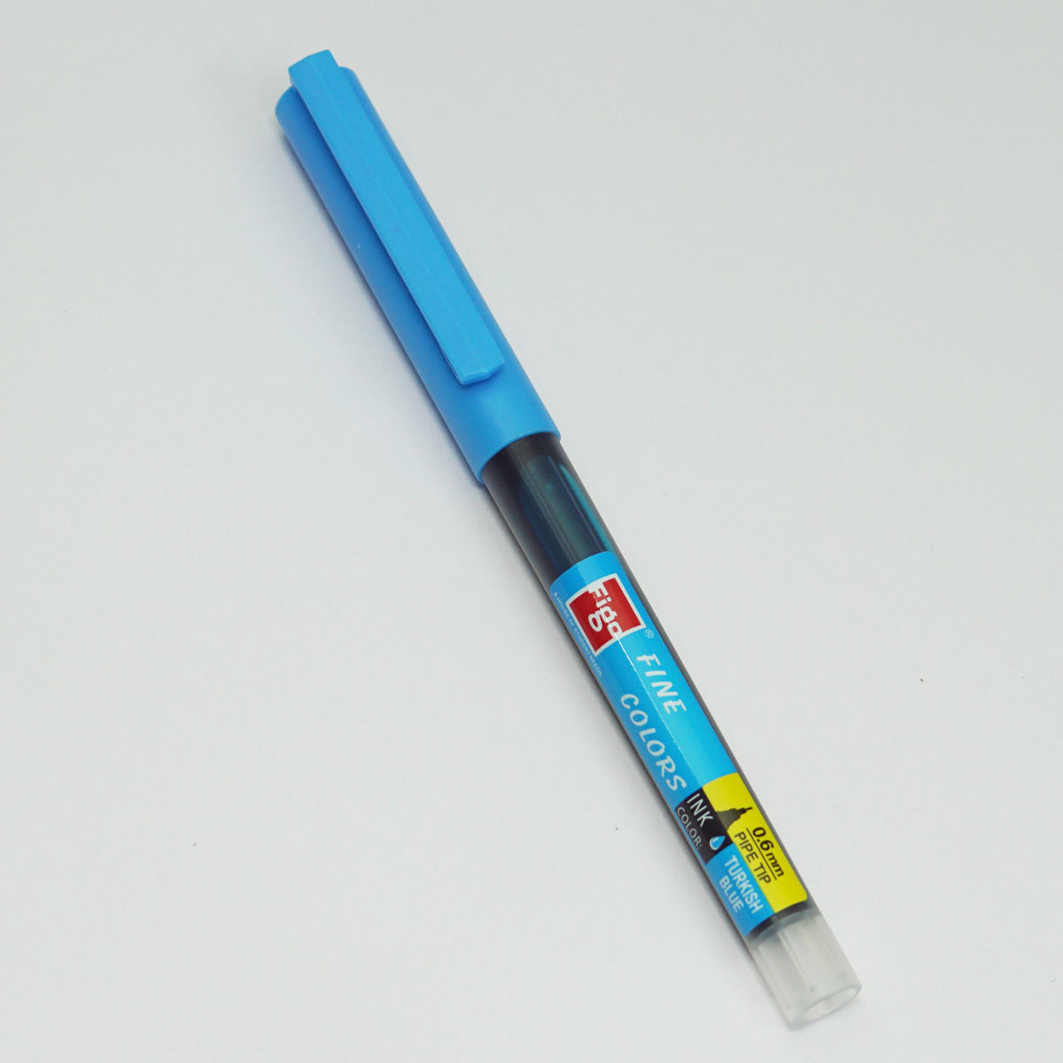 Figo Fineliner 0.6mm Pipe Tip Turkish Blue Writing SKU 23081